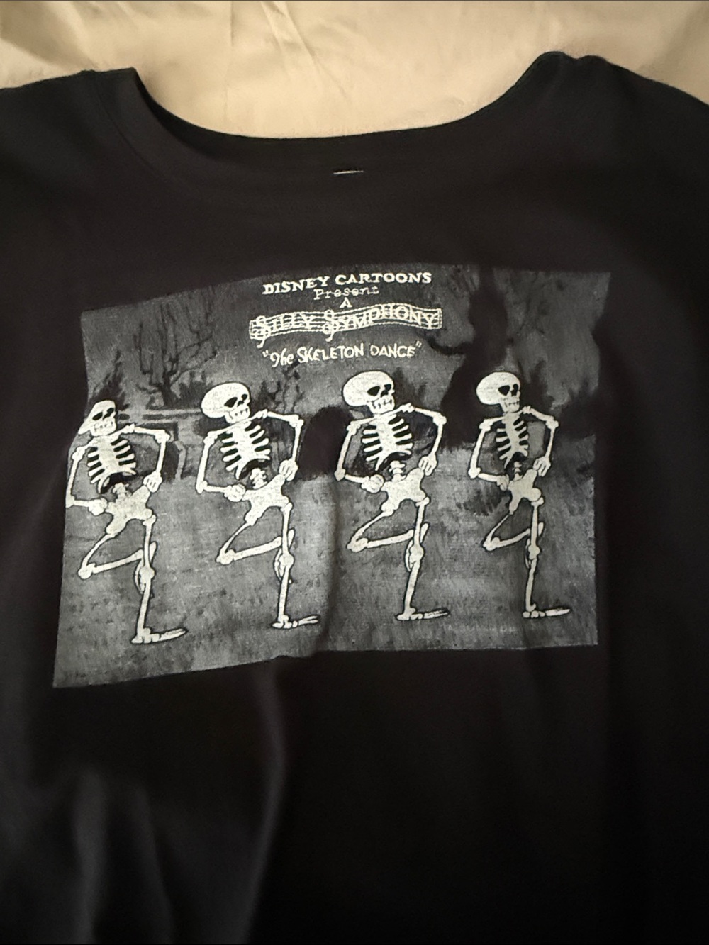 Disney Black Long Sleeve Tee - Skeleton Dance